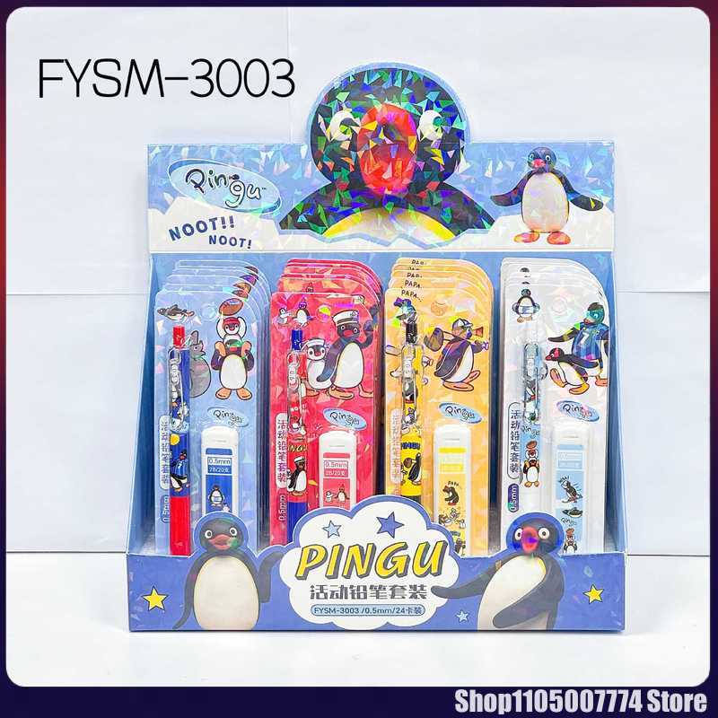Stationery Supplier - 4/24 adet Kawaii Pingu Mekanik Kalem