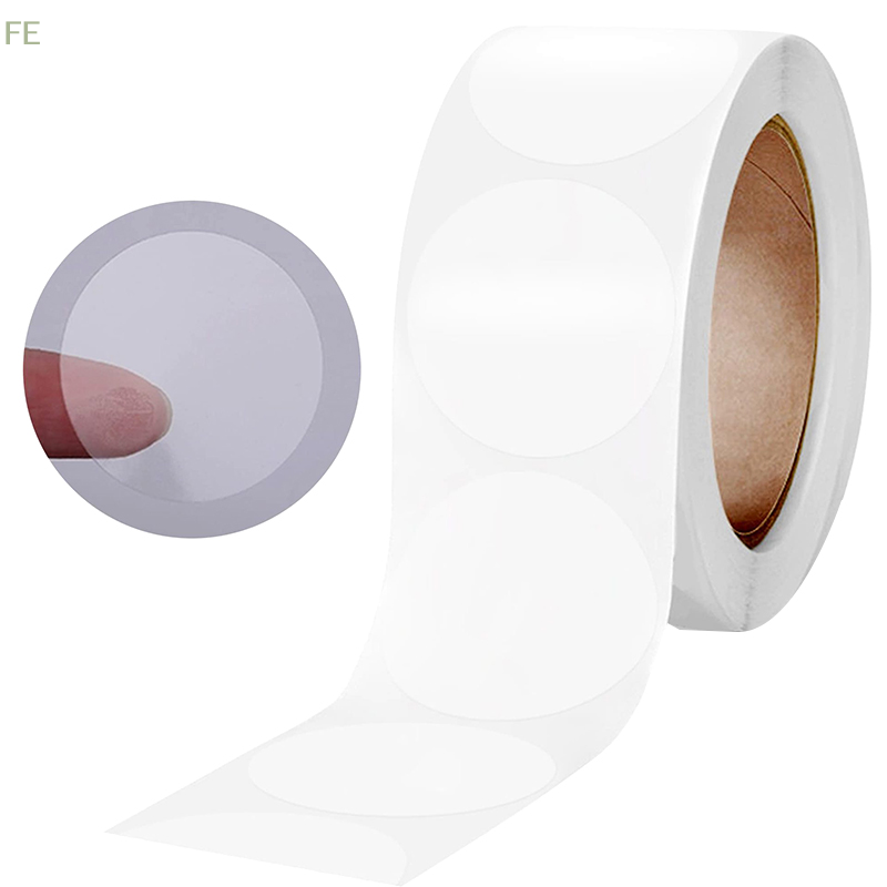 Sticker Label Roll - [F] 500 adet/rulo Yuvarlak Şeffaf Etiketler,