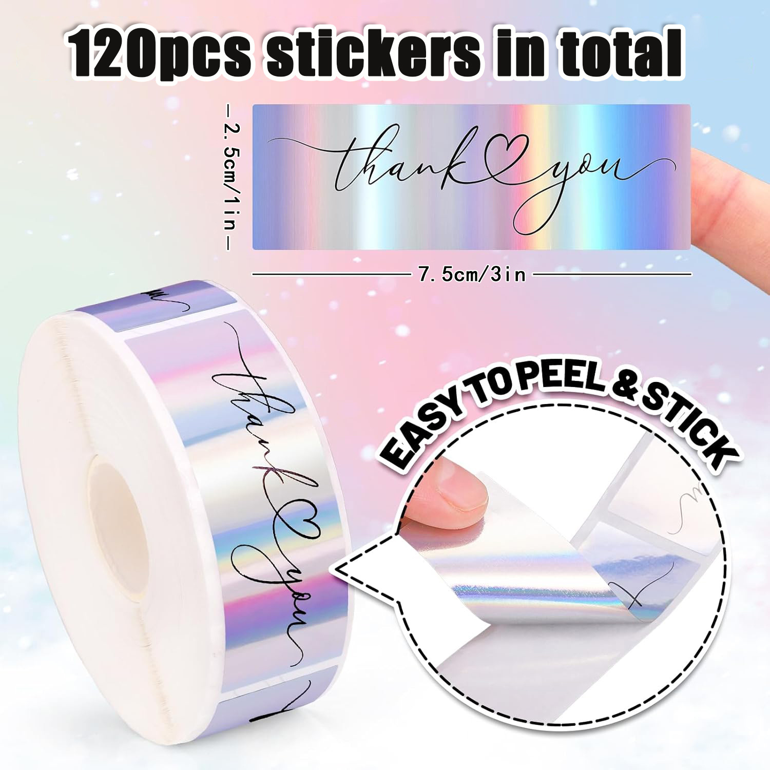 JCAC 120 adet/rulo 3 inç Altın - Sticker Label Roll incelemesi ve fiyatı