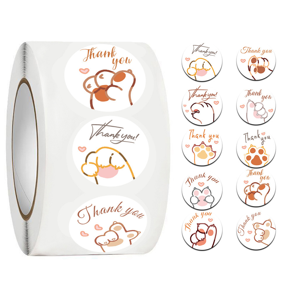 JCAC 500 adet/rulo Sevimli Kar - Sticker Label Roll incelemesi ve fiyatı